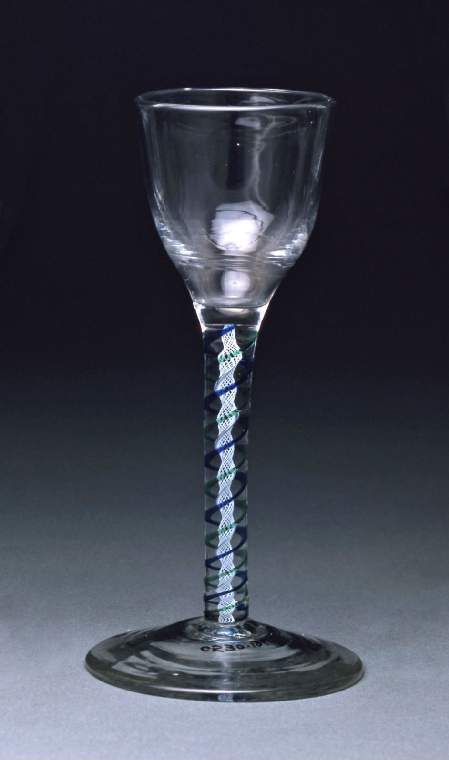 An image of Cordial Glass Coloured twist stemca.1770