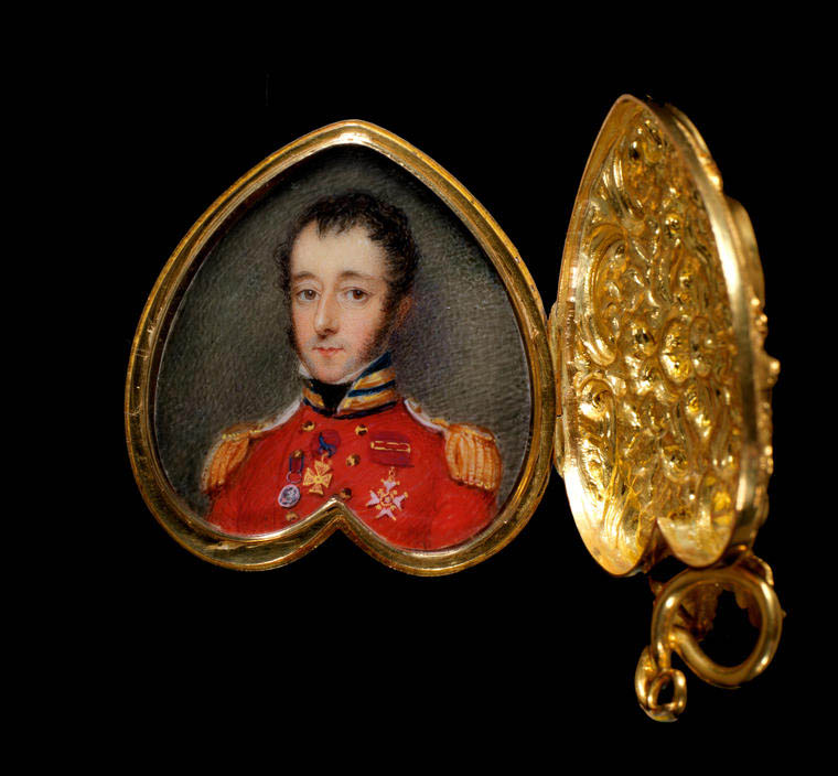An image of Lt-Col. George Marlay 1791-1830. Gold, watercolour on ivory. 1820.