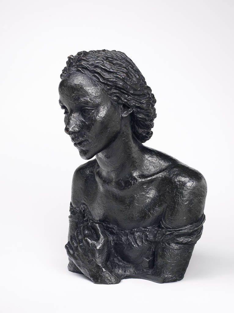 An image of Hélène. Epstein, Jacob. Bronze, cast, height (whole) 53.4 cm, 1919. Hélène was wife of W. Yellin, musician.