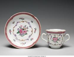 An image of Two-handled cup and saucer