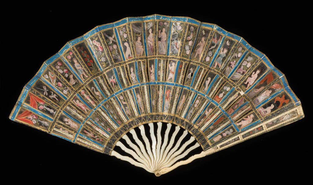 Folding fan, known as the Messel Mica Fan