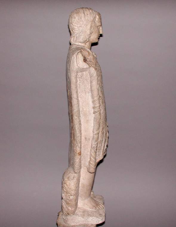 An image of Figure/Statuette. Ptolemais. Alexander the Great. Find Spot: Mansha, el- (Ptolemais Hermiou), Egypt. Marble, height 0.59 m, circa 100 B.C. Ptolemaic. Hellenistic Period.