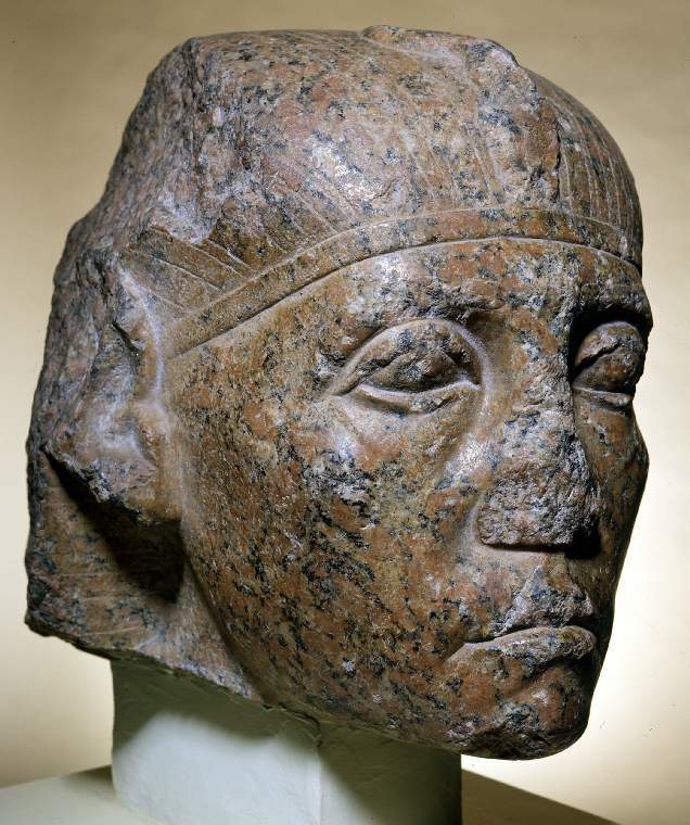 Fragment of a granite statue of Senusret III