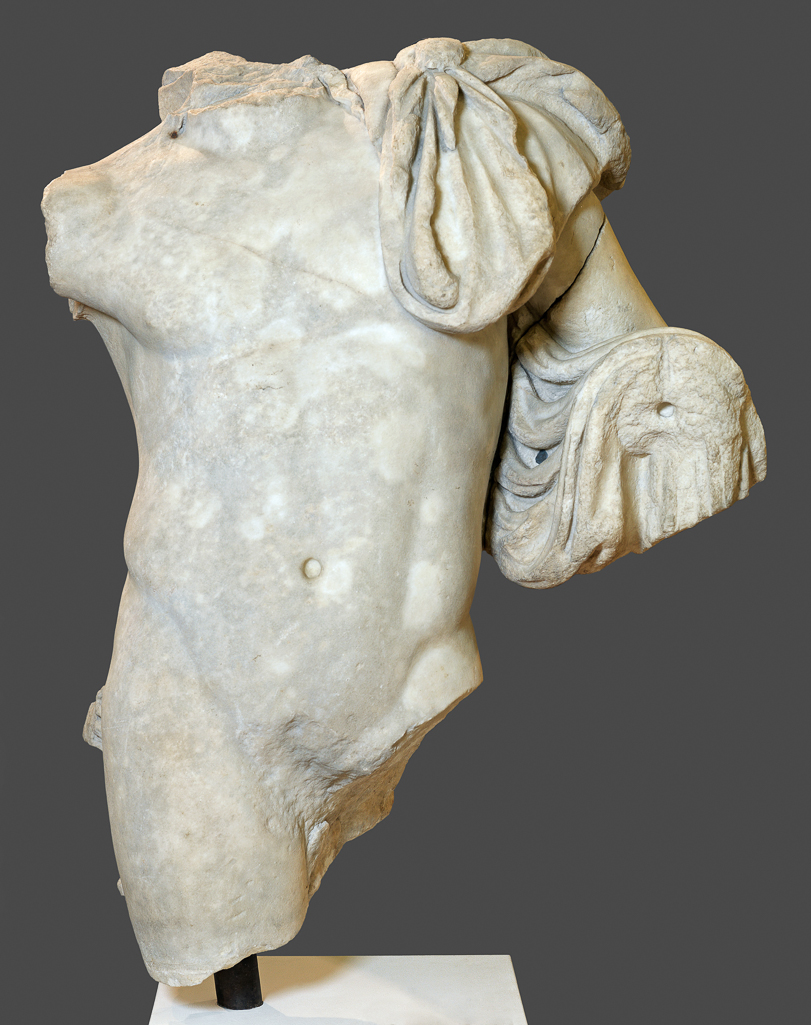 An image of Figure/Statue. Dionysos. Production Place: Cyprus. Find Spot: Salamis; gymnasium. Marble (Parian?), height 1.04 m, 101-200 AD. Middle Roman Period. Production Note: copy of Greek original.