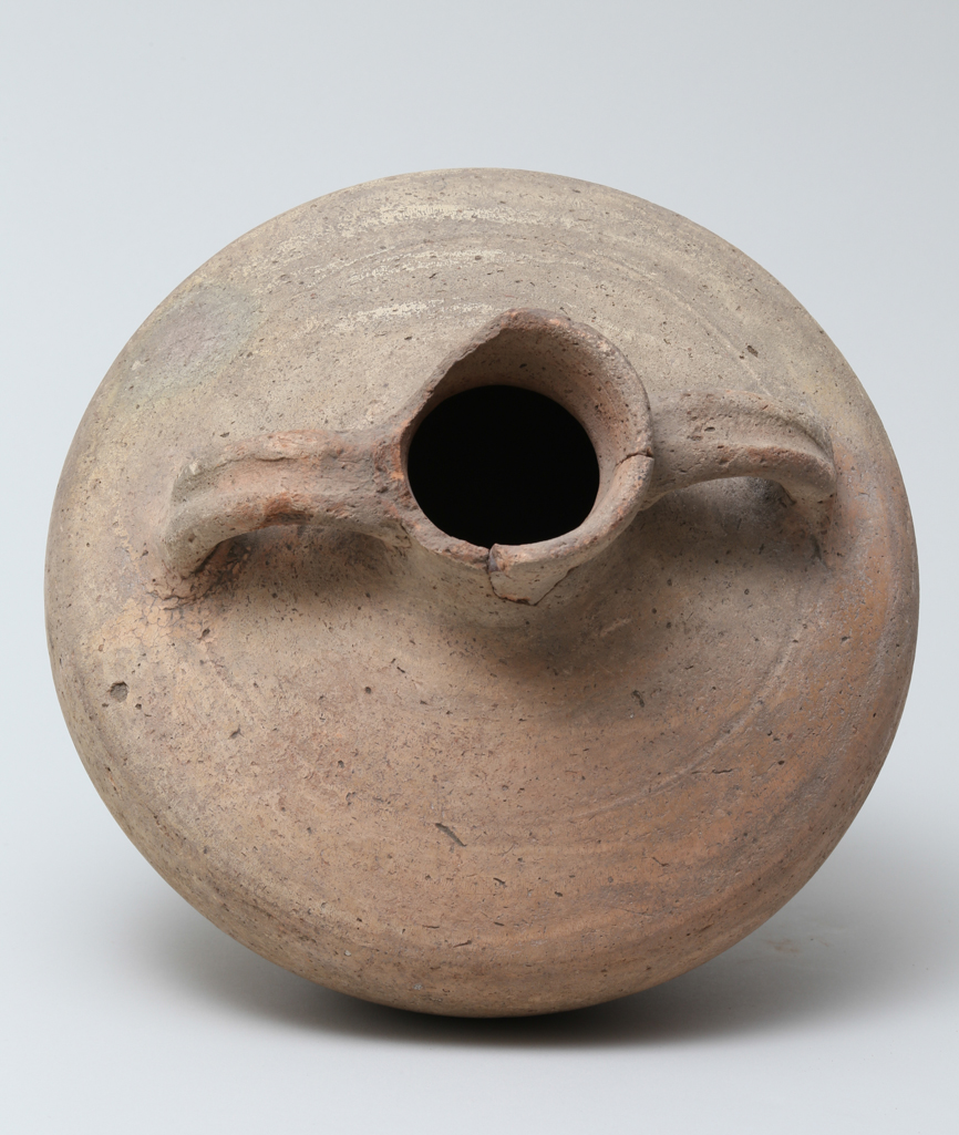 An image of Vessel. Jar, broad shouldered, with two handles attached to shoulder and neck. Production Place/Find Spot: Egypt. Height 0.2 m.