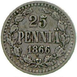 An image of 25 penniä