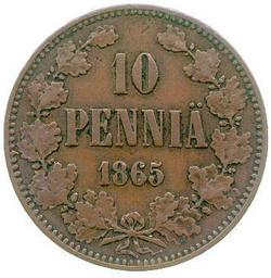 An image of 10 penniä
