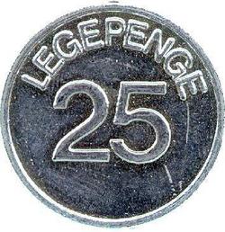 An image of 25 legepenge