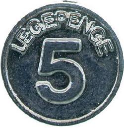 An image of 5 legepenge