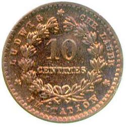 An image of 10 centimes