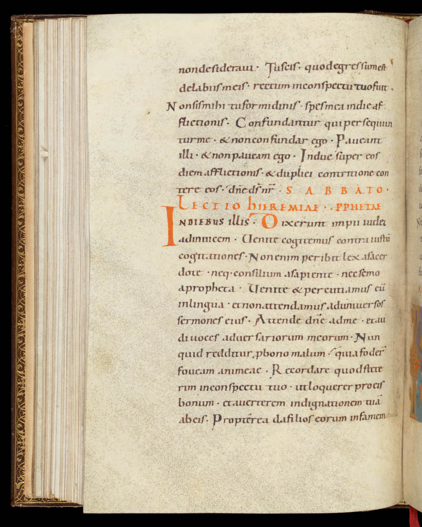 An image of Epistle Lectionary. Eburnant (artist). Illuminated manuscript. Circa 960-980 A.D. Frankish Kingdom, Reichenau.
