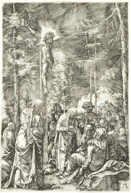 An image of Albrecht AltdorferChrist on the cross (The large crucifixion)c.1515-17Engraving, 144 x 97 mm