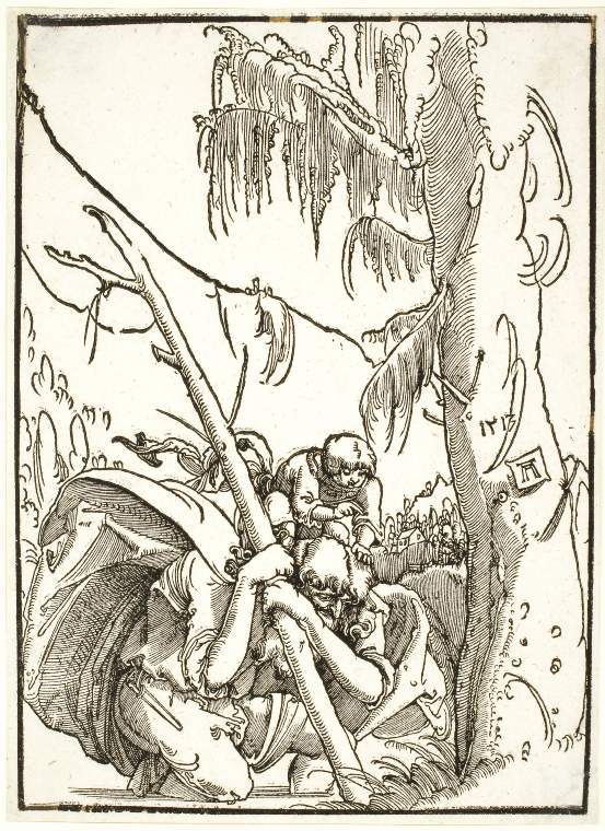 An image of Albrecht AltdorferSt. Christopher, carrying the infant Christ1513Woodcut, 168 x 122 mm