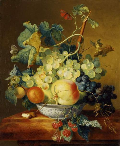 The Fitzwilliam Museum - A dish of fruit: PD.31-1975