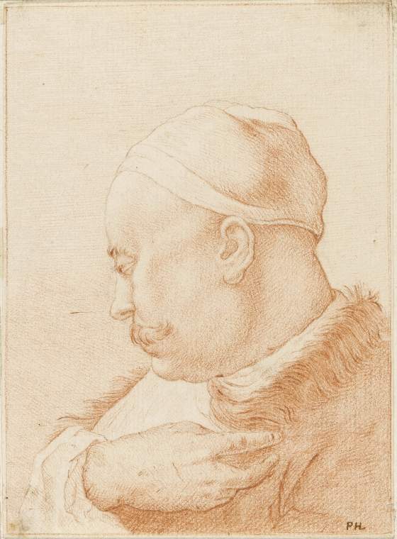 An image of Title/s: Head of an old man, profile left Maker/s: Piazzetta, Giovanni Battista copy after (draughtsman) [ULAN info: Italian artist, 1682-1754]Technique Description: red chalk (or pencil) on paper Dimensions: height: 130 mm, width: 94 mm