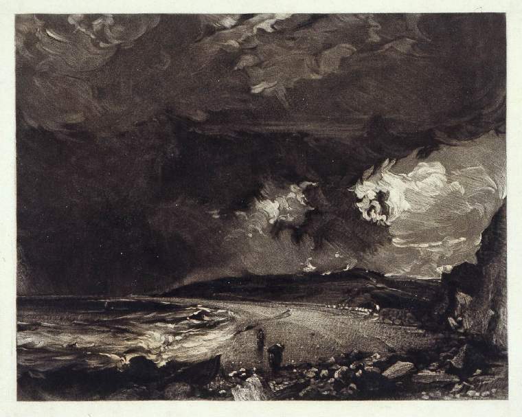 An image of LUCAS, David'Weymouth Bay'Progress proofMezzotint, black carbon inkC.1829