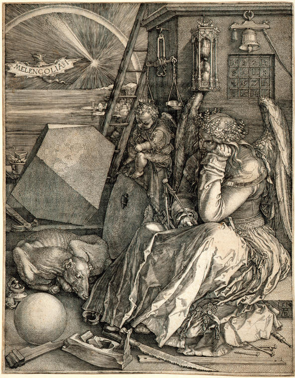 An image of Engraving, black carbon ink on laid paper, height 244mm, width 190mm, 1514.