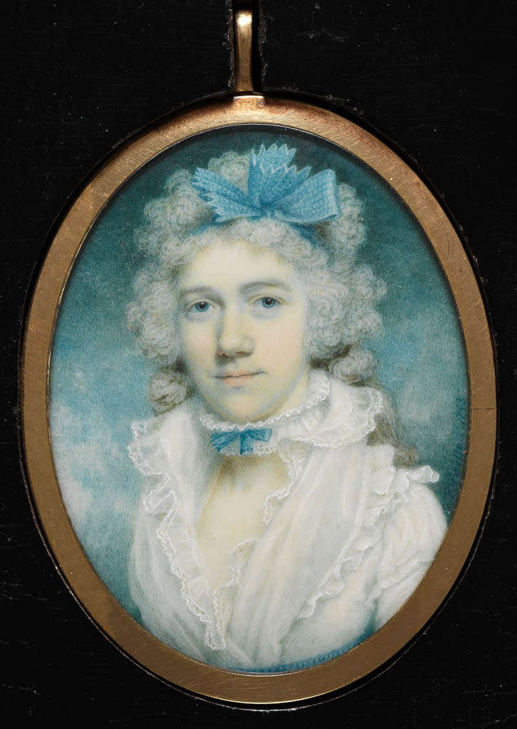 An image of Susannah Wedgwood, mother of Charles Darwin. Paillou, Peter, the younger (British, c.1757-after 1831). Watercolour on ivory, height 70 mm, width 60 mm, 1793.