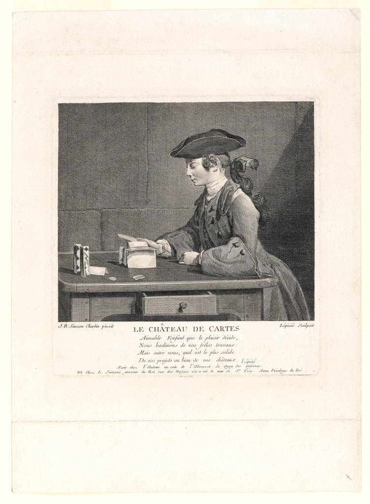 An image of Lépicié, Bernard (printmaker). After Chardin, Jean Baptiste Siméon. Surugue, Louis (publisher). Etching, engraving. Advertised in the 'Mercure de France' September 1743.