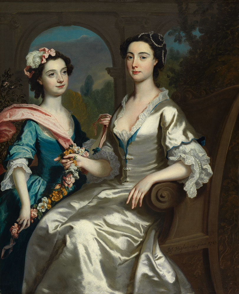 An image of Mrs Elizabeth Birch and her daughter. Highmore, Joseph (British, 1692-1780). Oil on canvas, height, canvas, 119.1 cm, width, canvas, 97.2 cm; height, frame, 138.8 cm, width, frame, 116.2 cm, depth, frame, 10 cm, 1741.