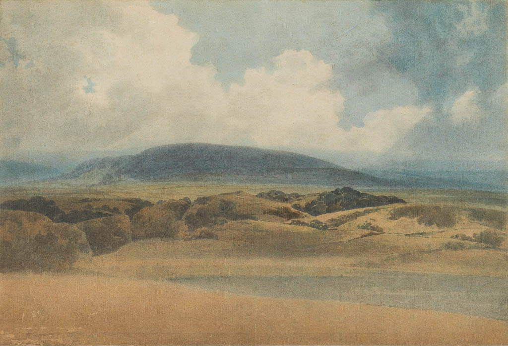 An image of Storiths Heights, Bolton. Girtin, Thomas (British, 1775-1802). Watercolour on paper, height 282 mm, width 417 mm.