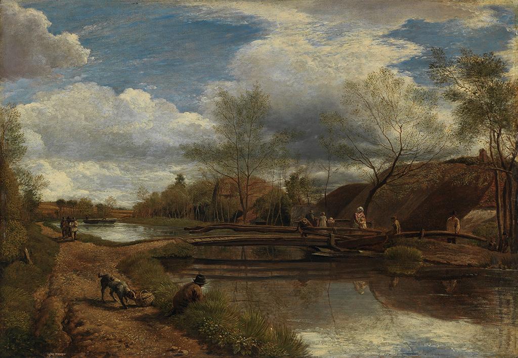 An image of The River Kennet, near Newbury. Linnell, John (British, 1792-1882). Oil on canvas on wood, height 45.1 cm, width 65.2 cm, 1815.