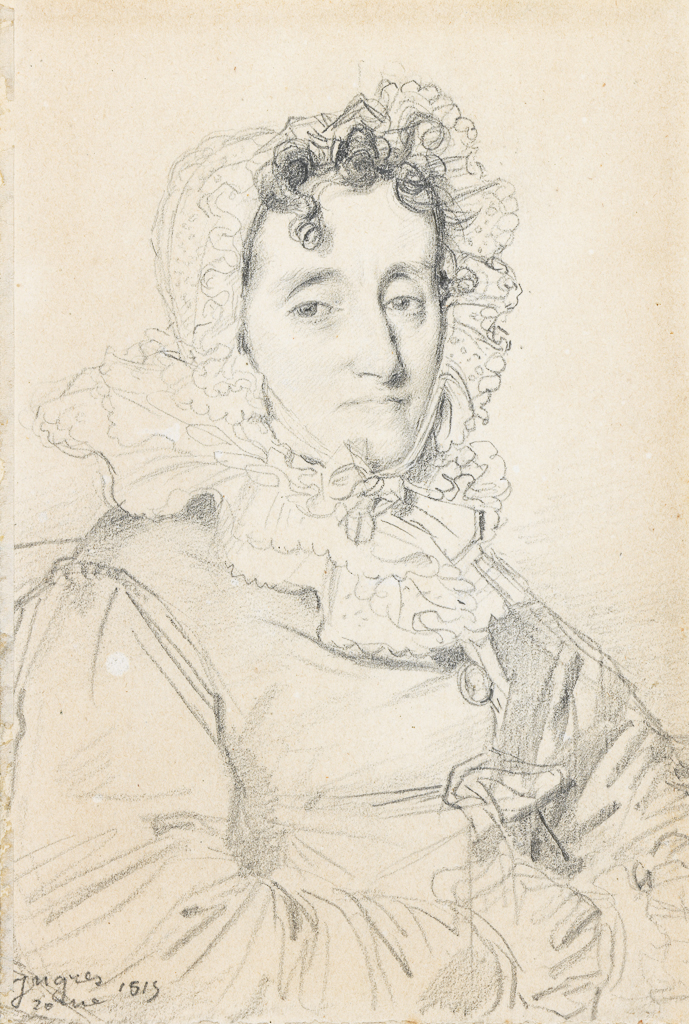 An image of Portrait of Maréchale Kutusov. Ingres, Jean Auguste Dominique (French, 1780-1867). Graphite on paper, height 132 mm, width 87 mm, 1815.