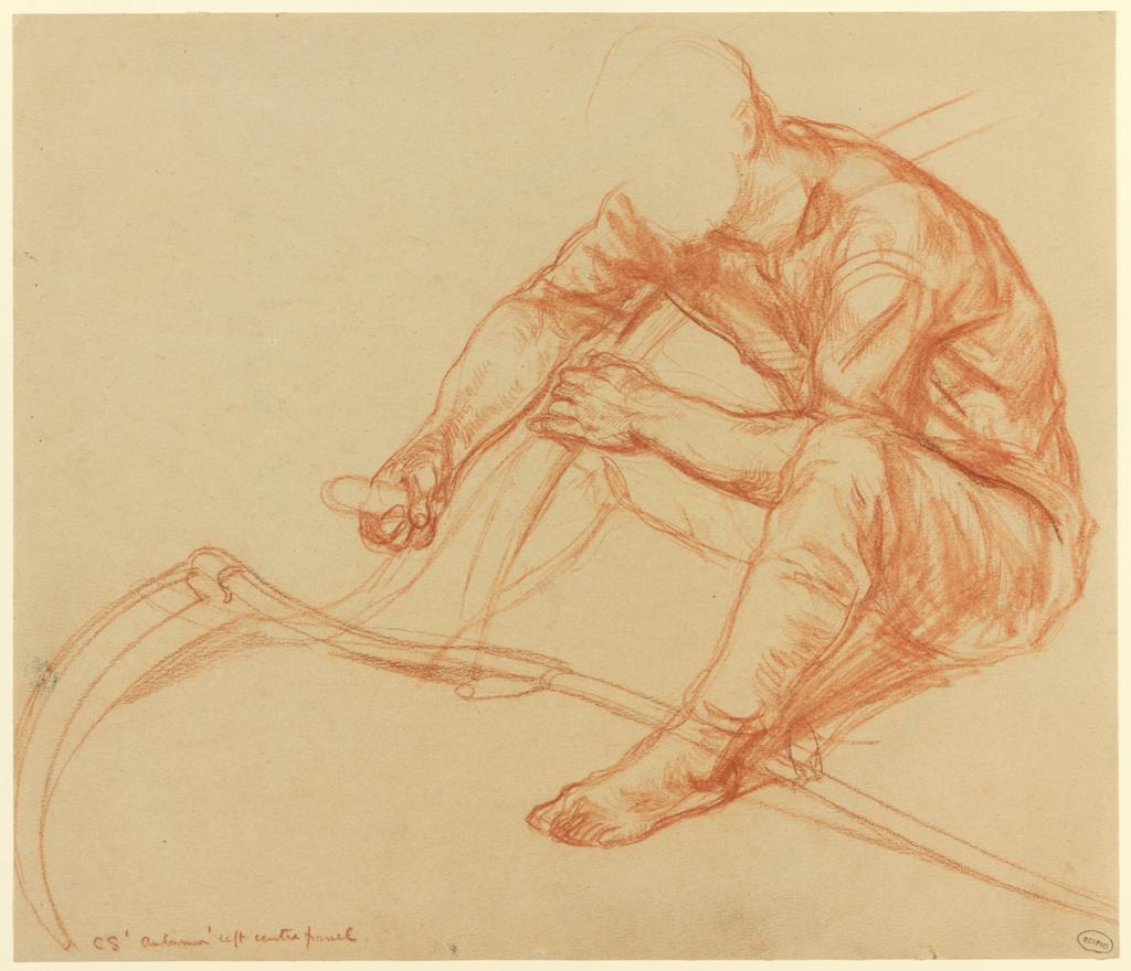 An image of A study for Autumn. Shannon, Charles Haslewood (British, 1863-1937). Red chalk on paper. Sir Ivor and Lady Batchelor Bequest.