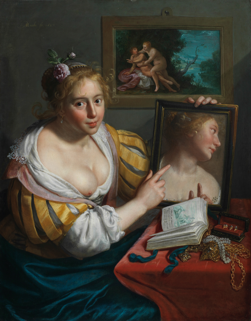 A girl with a mirror, an allegory of Profane Love