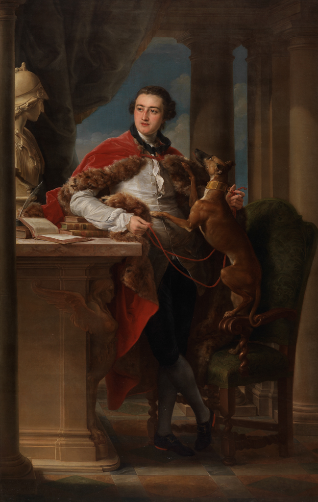 An image of The 7th Earl of Northampton. Batoni, Pompeo Girolamo (Italian, 1708-1787). Oil on canvas, height 237.7 cm, width 149.2 cm.