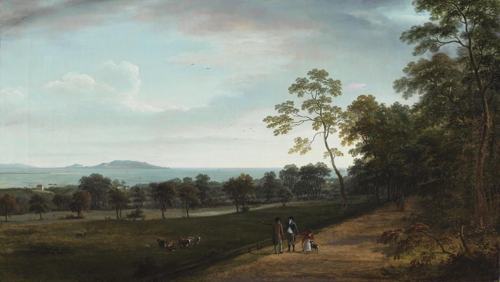 An image of View in Mount Merrion Park. Ashford, William (British, 1746-1824). Oil on canvas, height 61.9 cm, width 111.1 cm. Pendant to Accession 445.