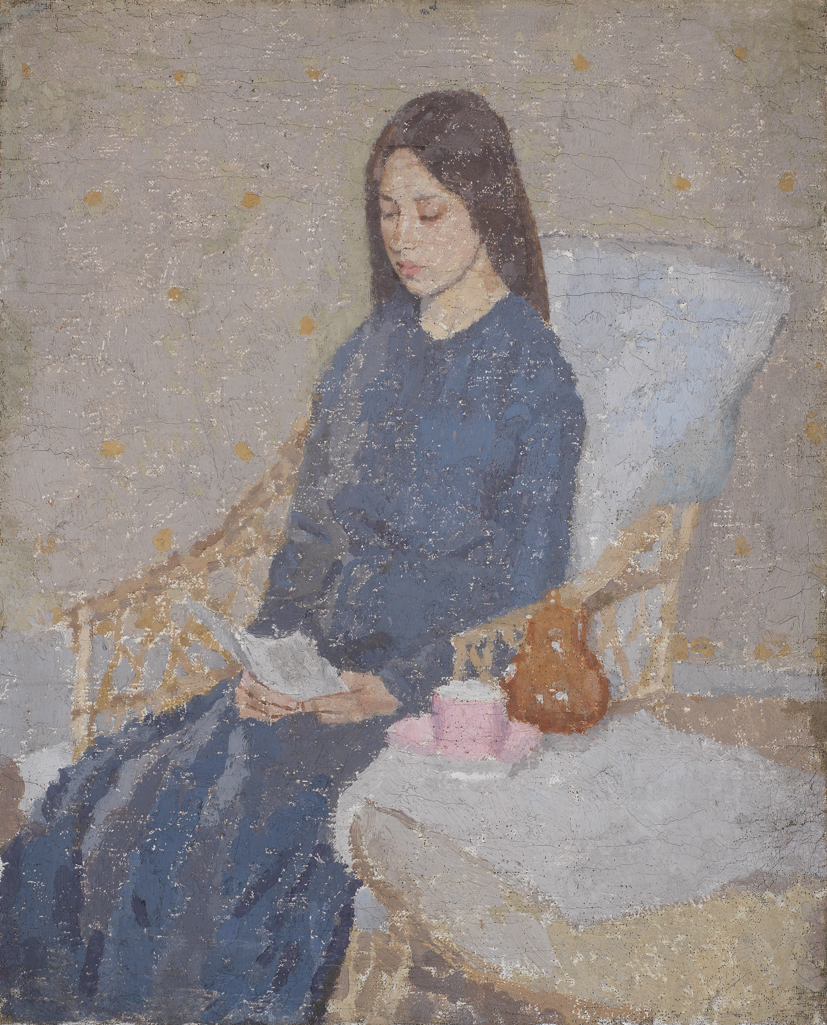 An image of The Convalescent. John, Gwen (British, 1876-1939). Oil on canvas, height 41.2 cm, width 33.0 cm, circa 1923.