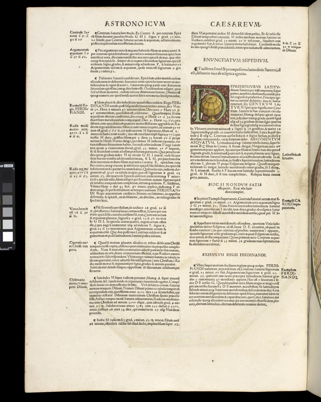 An image of Apianus, Astronomicon Caesarium