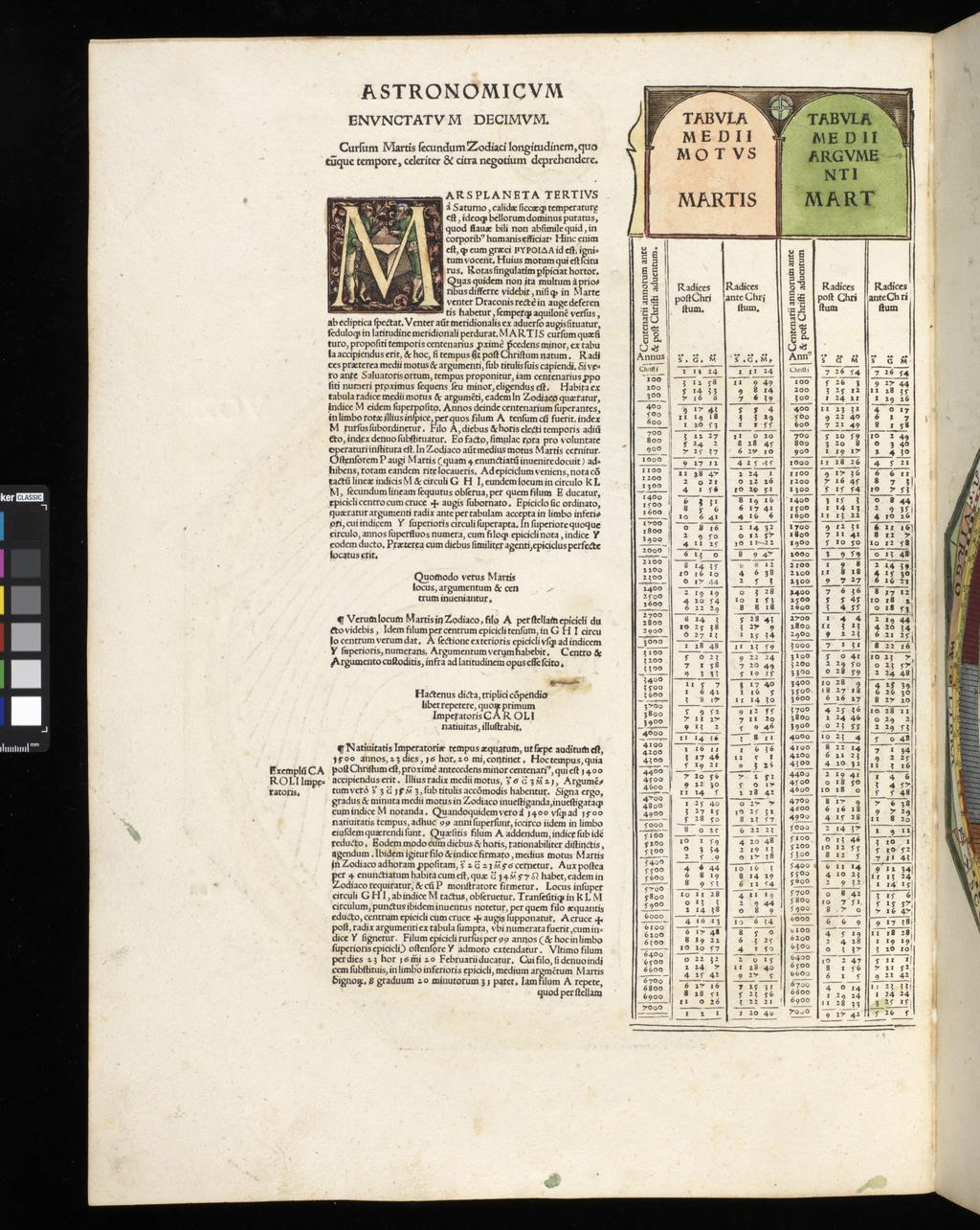 An image of Apianus, Astronomicon Caesarium