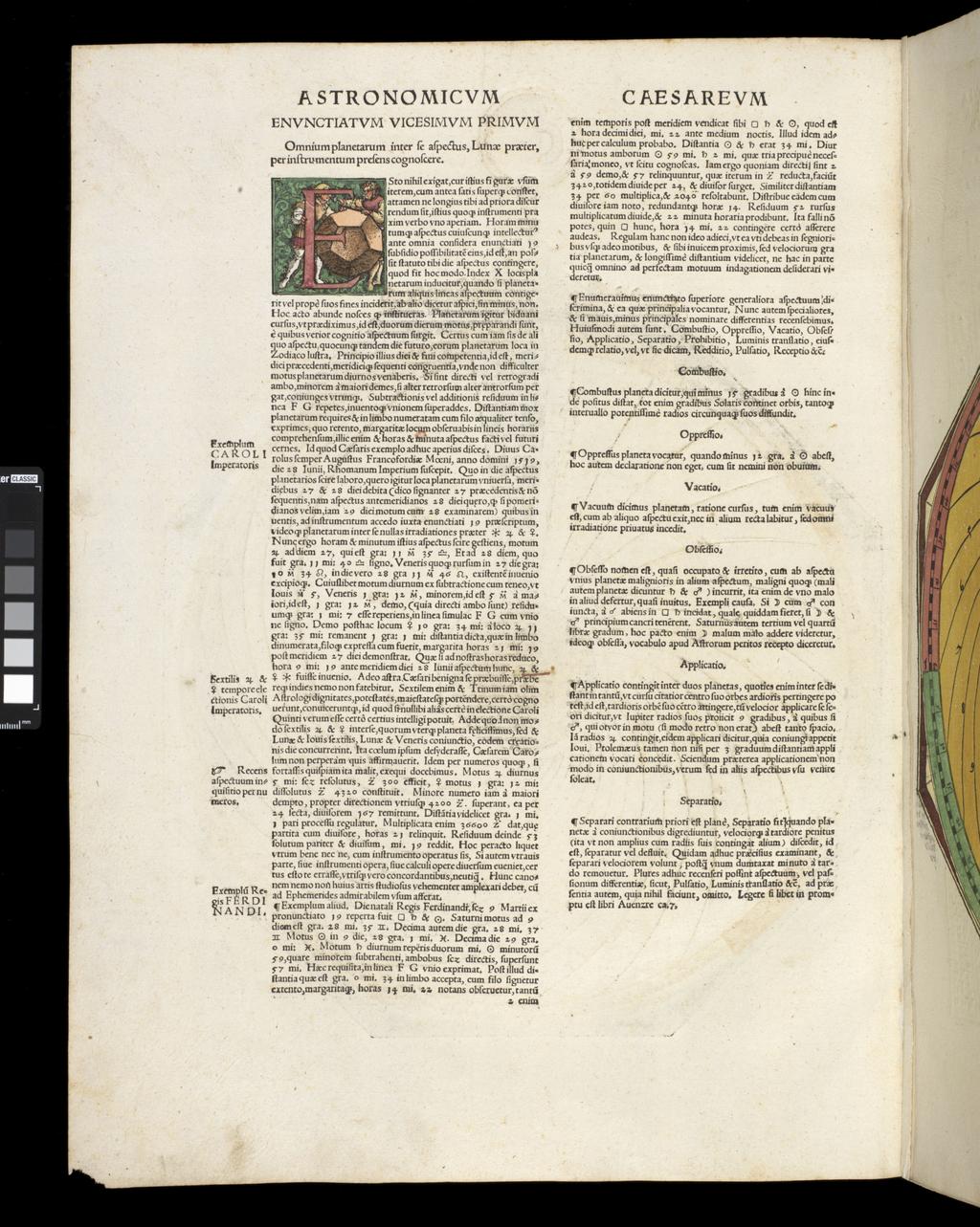 An image of Apianus, Astronomicon Caesarium