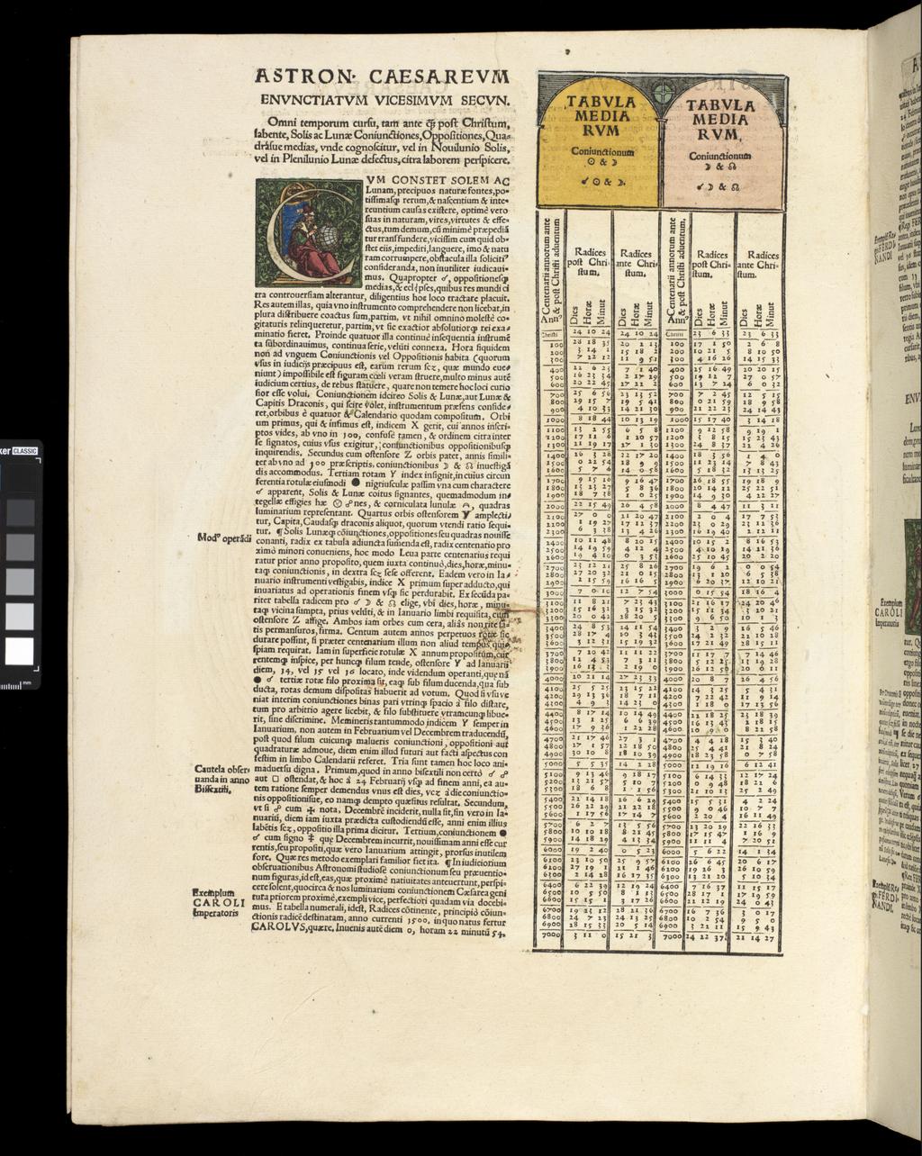 An image of Apianus, Astronomicon Caesarium