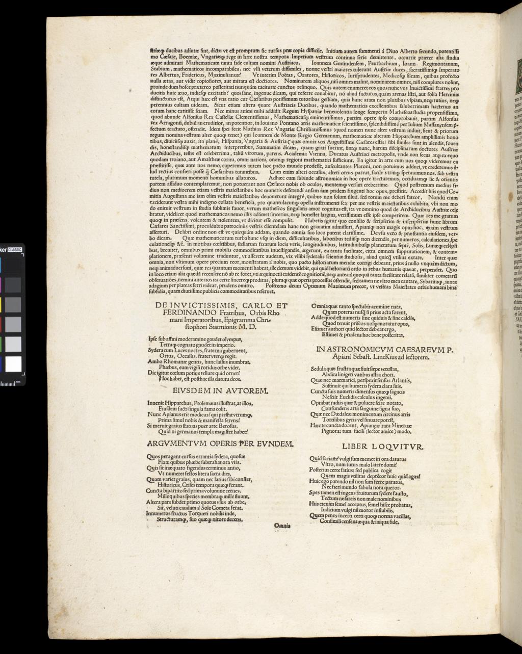 An image of Apianus, Astronomicon Caesarium