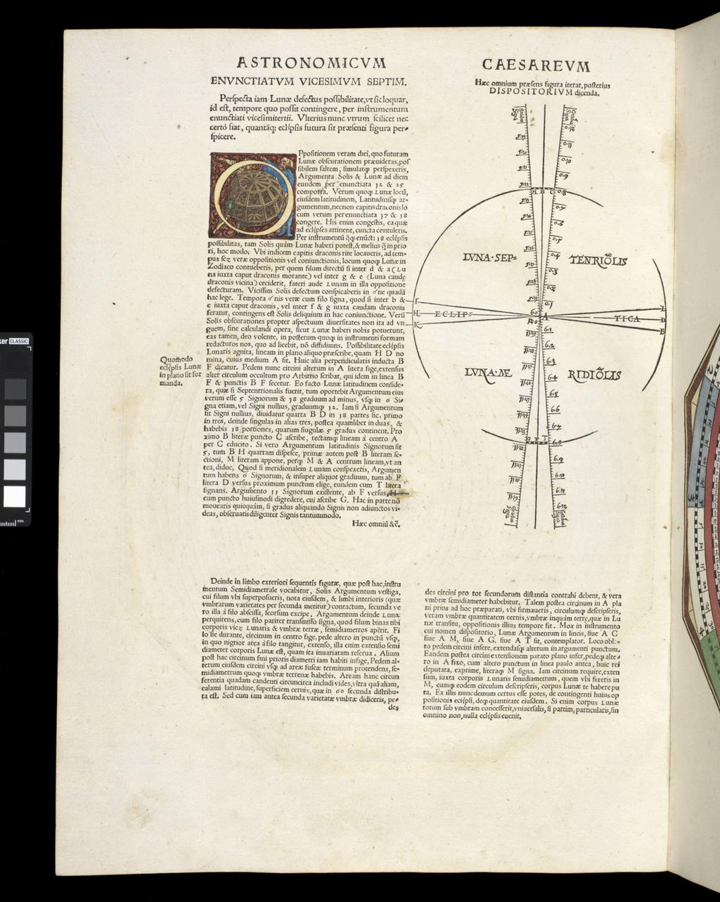 An image of Apianus, Astronomicon Caesarium