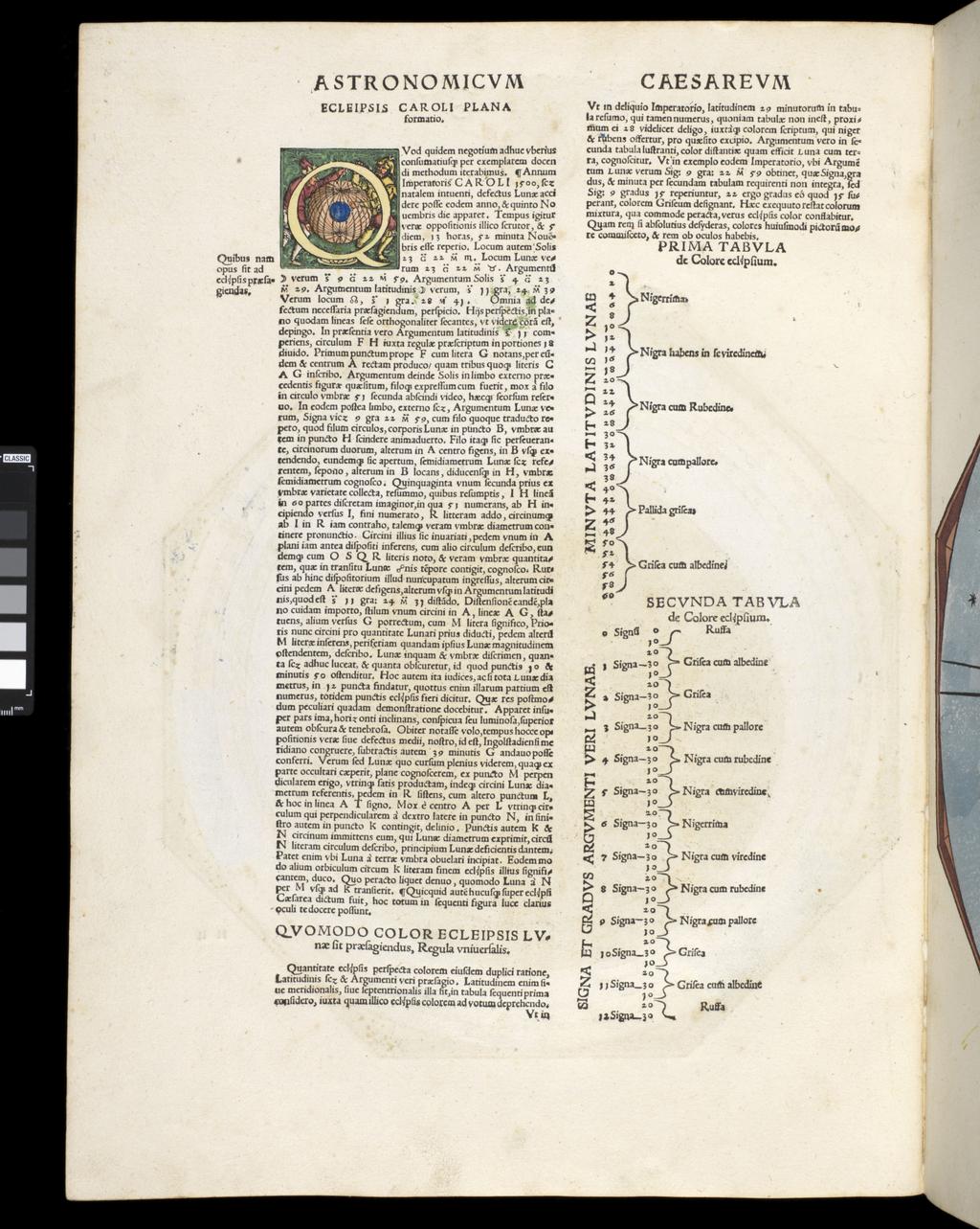 An image of Apianus, Astronomicon Caesarium