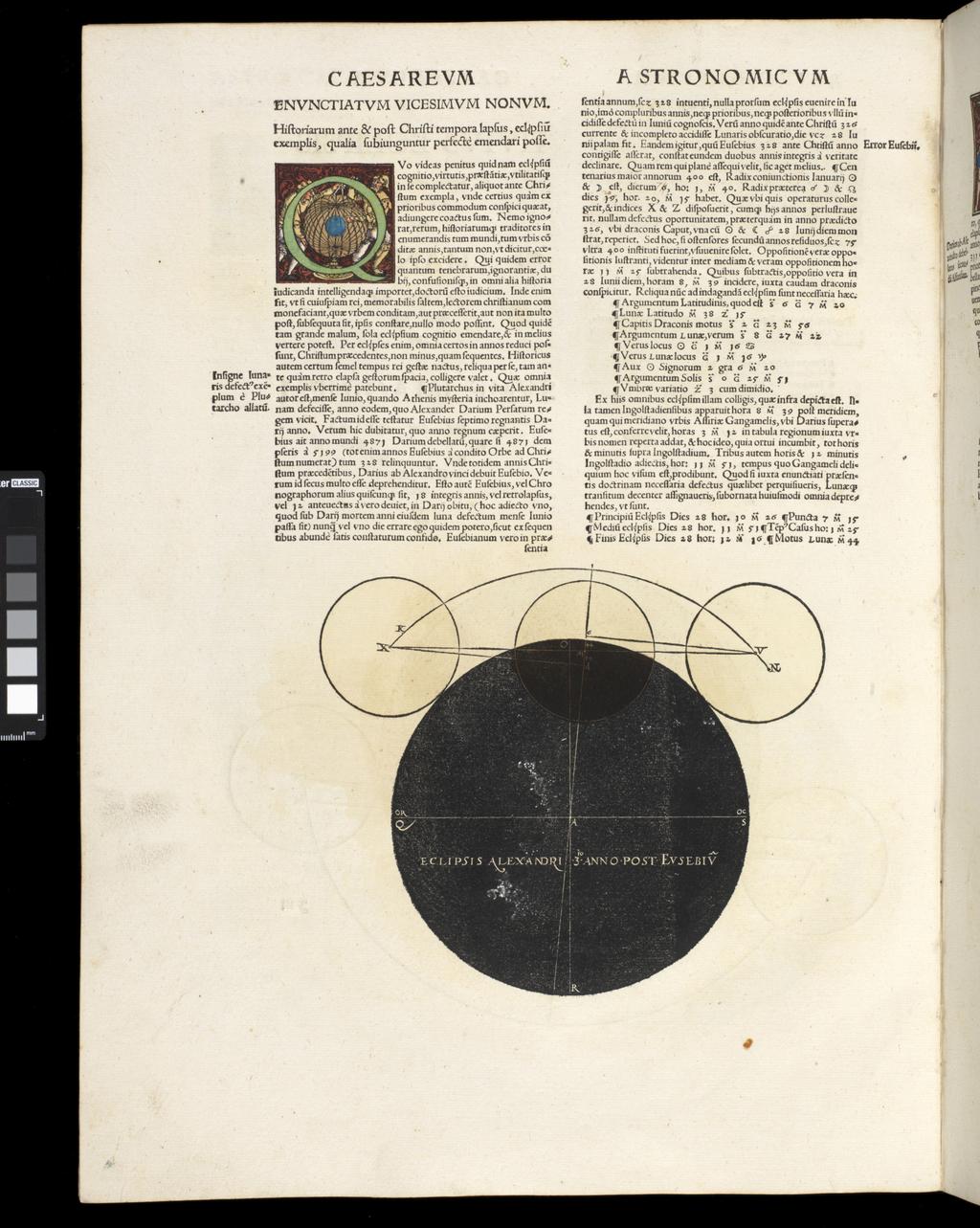 An image of Apianus, Astronomicon Caesarium