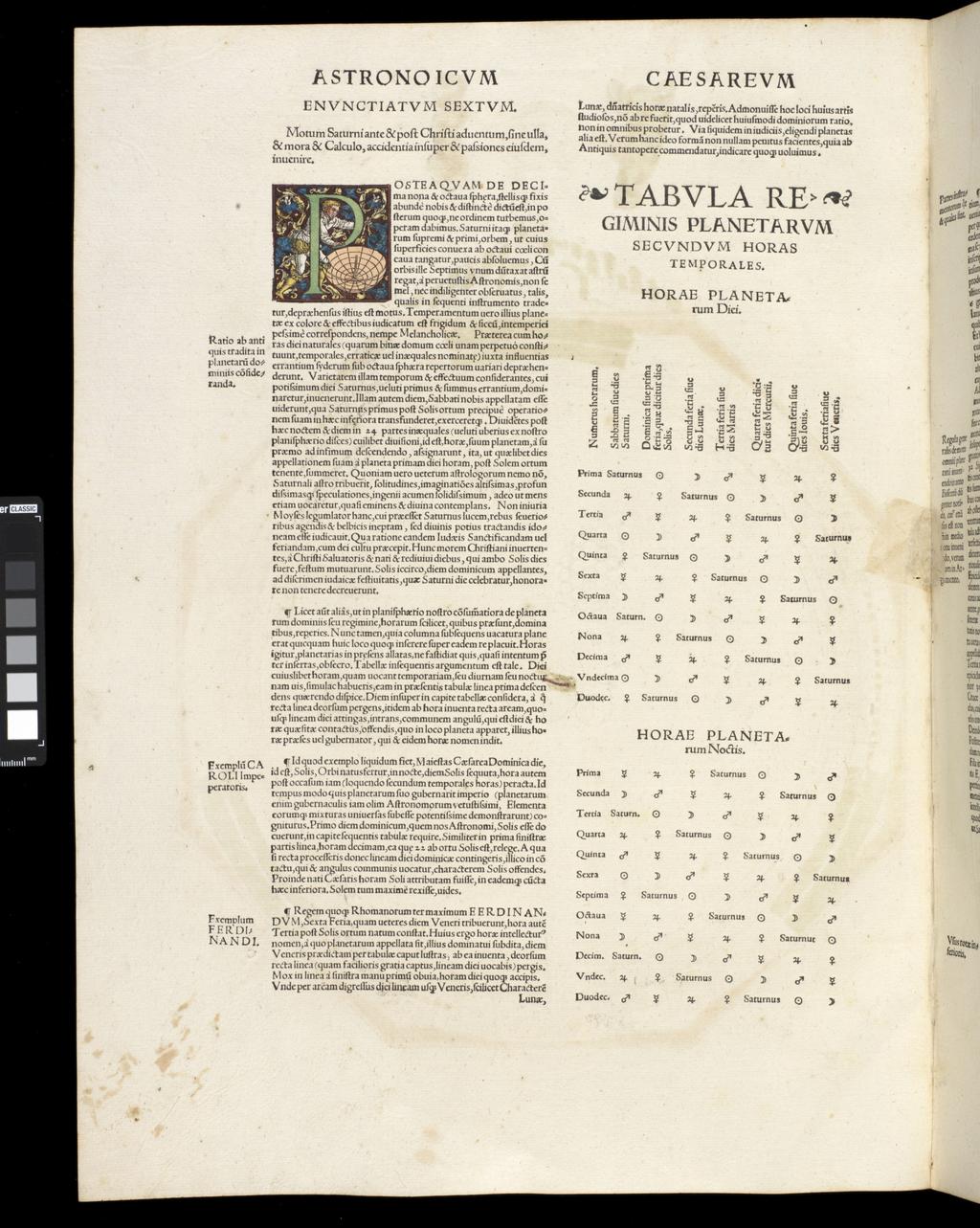 An image of Apianus, Astronomicon Caesarium