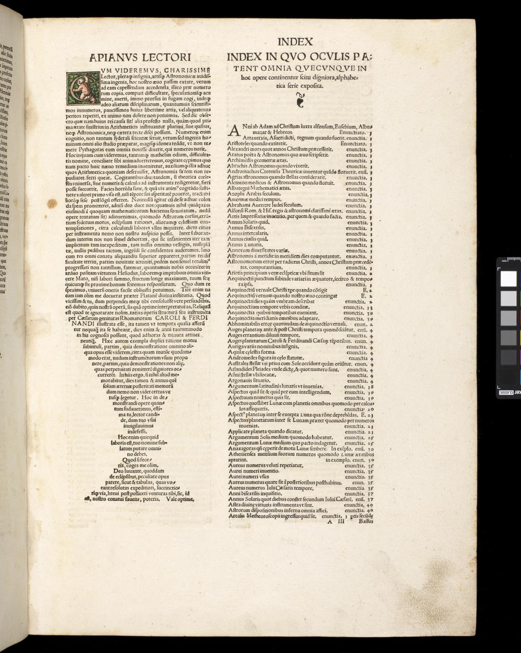 An image of Apianus, Astronomicon Caesarium