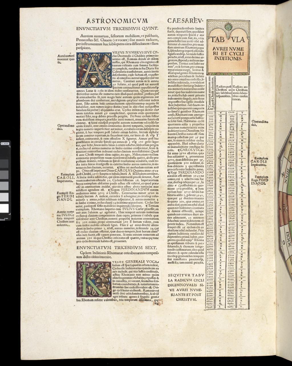 An image of Apianus, Astronomicon Caesarium