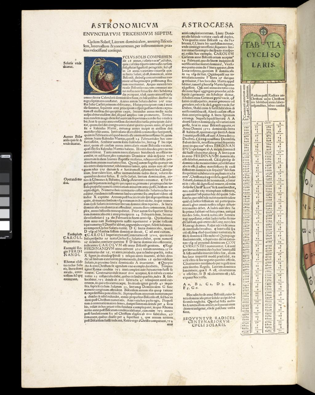 An image of Apianus, Astronomicon Caesarium