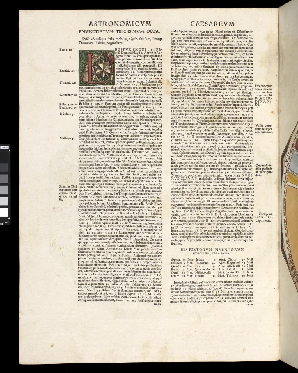 An image of Apianus, Astronomicon Caesarium