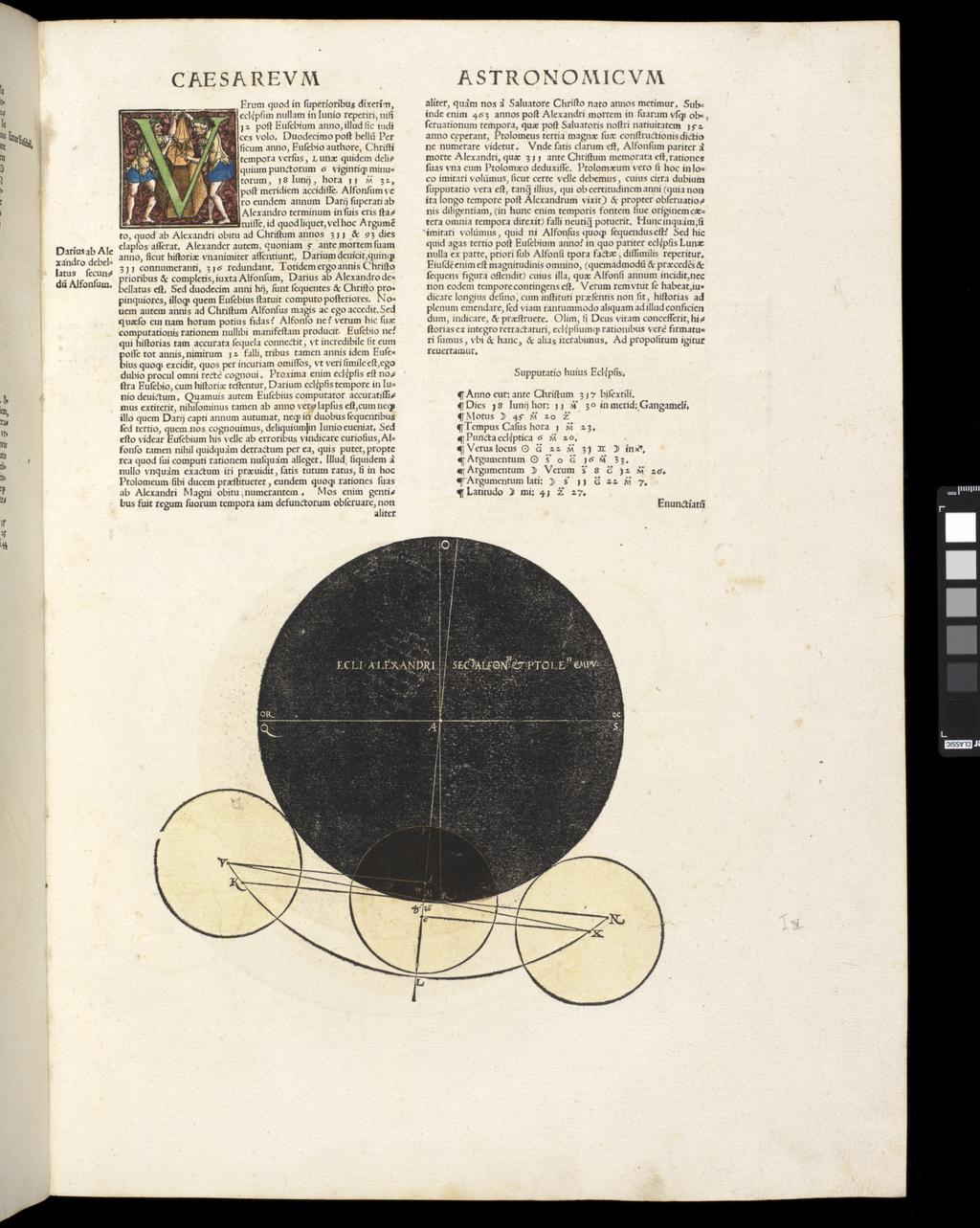 An image of Apianus, Astronomicon Caesarium