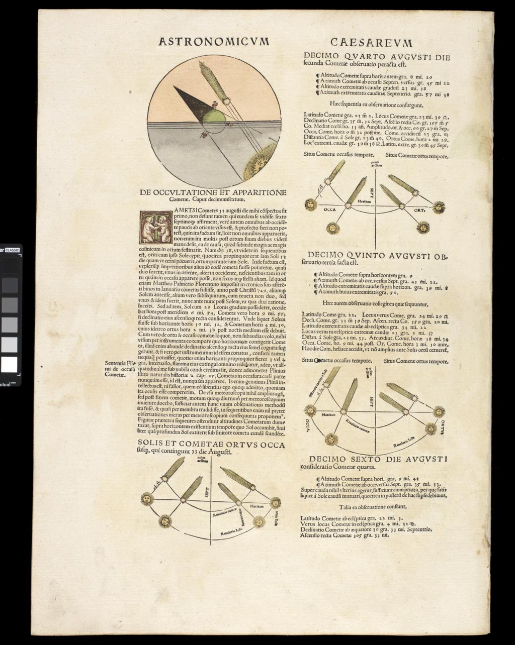 An image of Apianus, Astronomicon Caesarium