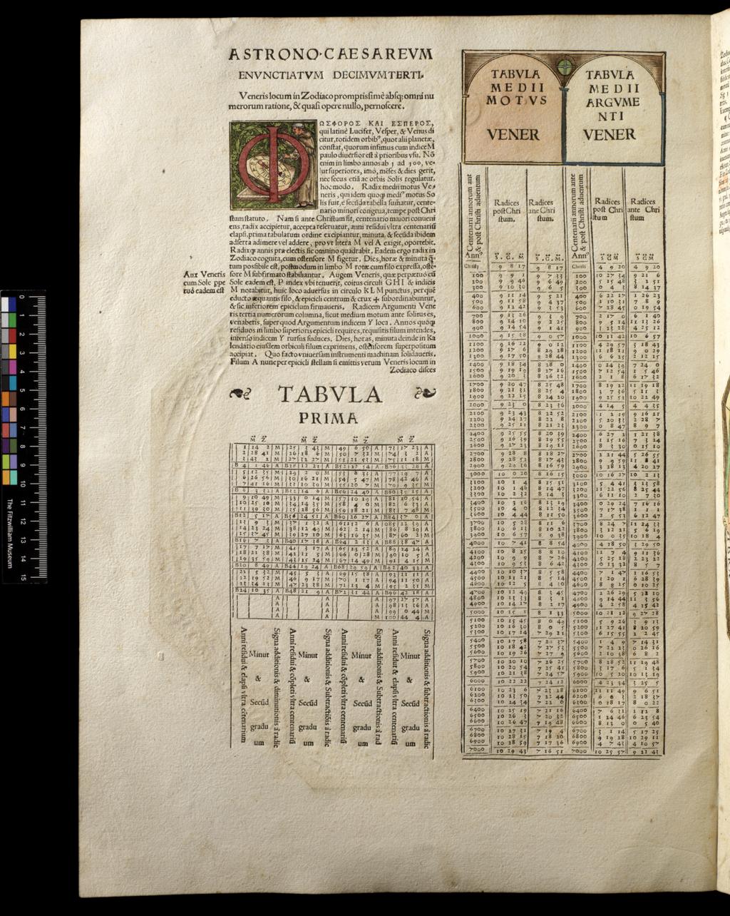 An image of Apianus, Astronomicon Caesarium