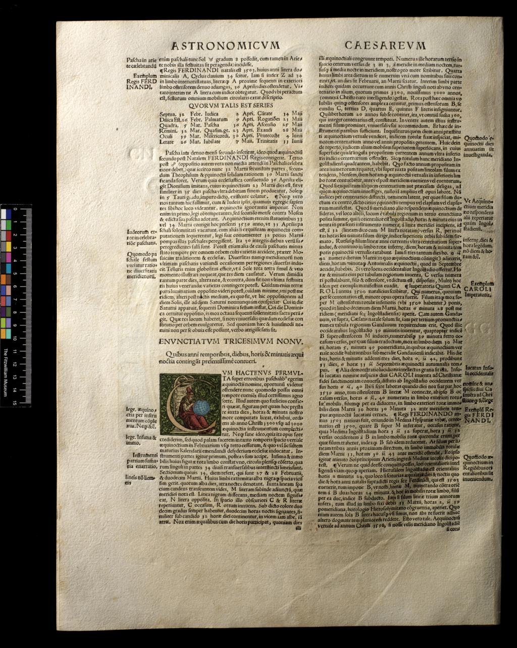 An image of Apianus, Astronomicon Caesarium