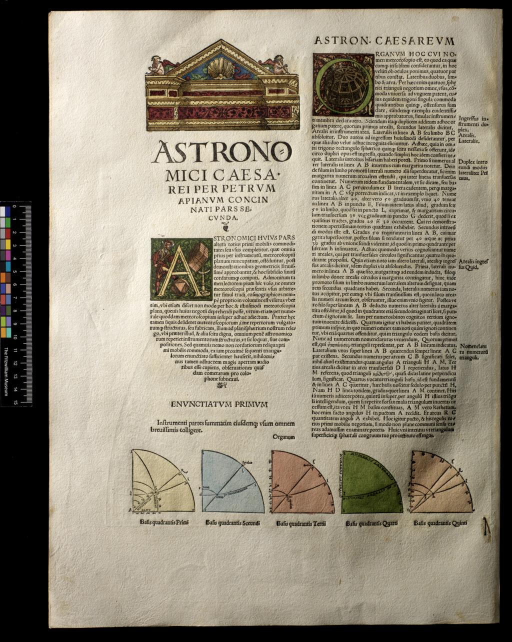 An image of Apianus, Astronomicon Caesarium